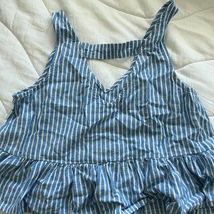 ABOUND blue and white striped top, size small, never worn